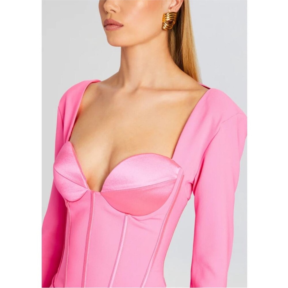 Retrofete Vibrant Pink Long Sleeve Dress - Picture 3 of 6